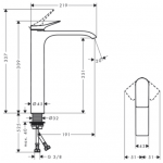 Hansgrohe 75042000 Vivenis 250 單把手面盆龍頭 (鍍鉻)